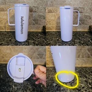 Lululemon White Travel Mug